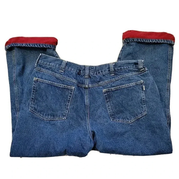 Red Head Jeans 40" x 30" Men's Red Flannel Lined 100% Cotton Thick Heavy - Picture 3 of 4